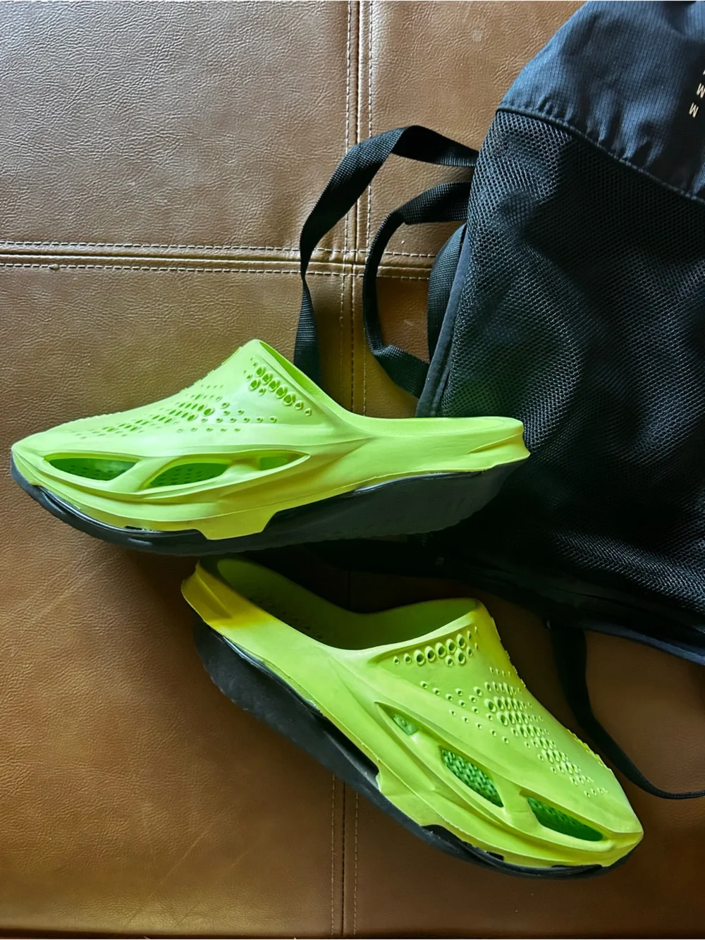 Nike Neon Lime Slip-On Ventilated Clog